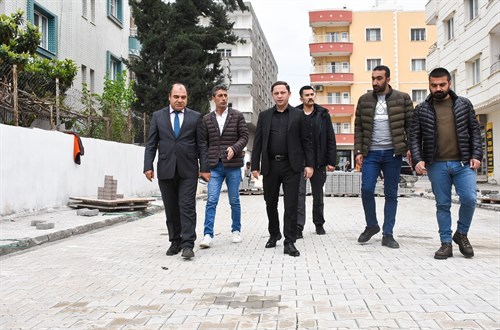 Nusaybin'de Parke Taşı Çalışmaları Aralıksız Devam Ediyor.